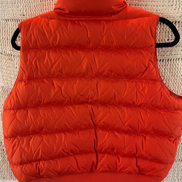 Lucky Brand Orange Puffer Vest with Heart Patch - Picture 2 of 3